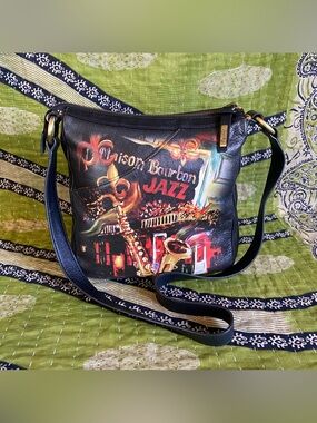 Rare Icon Los Angeles Bourbon Street Jazz Leather Crossbody Purse